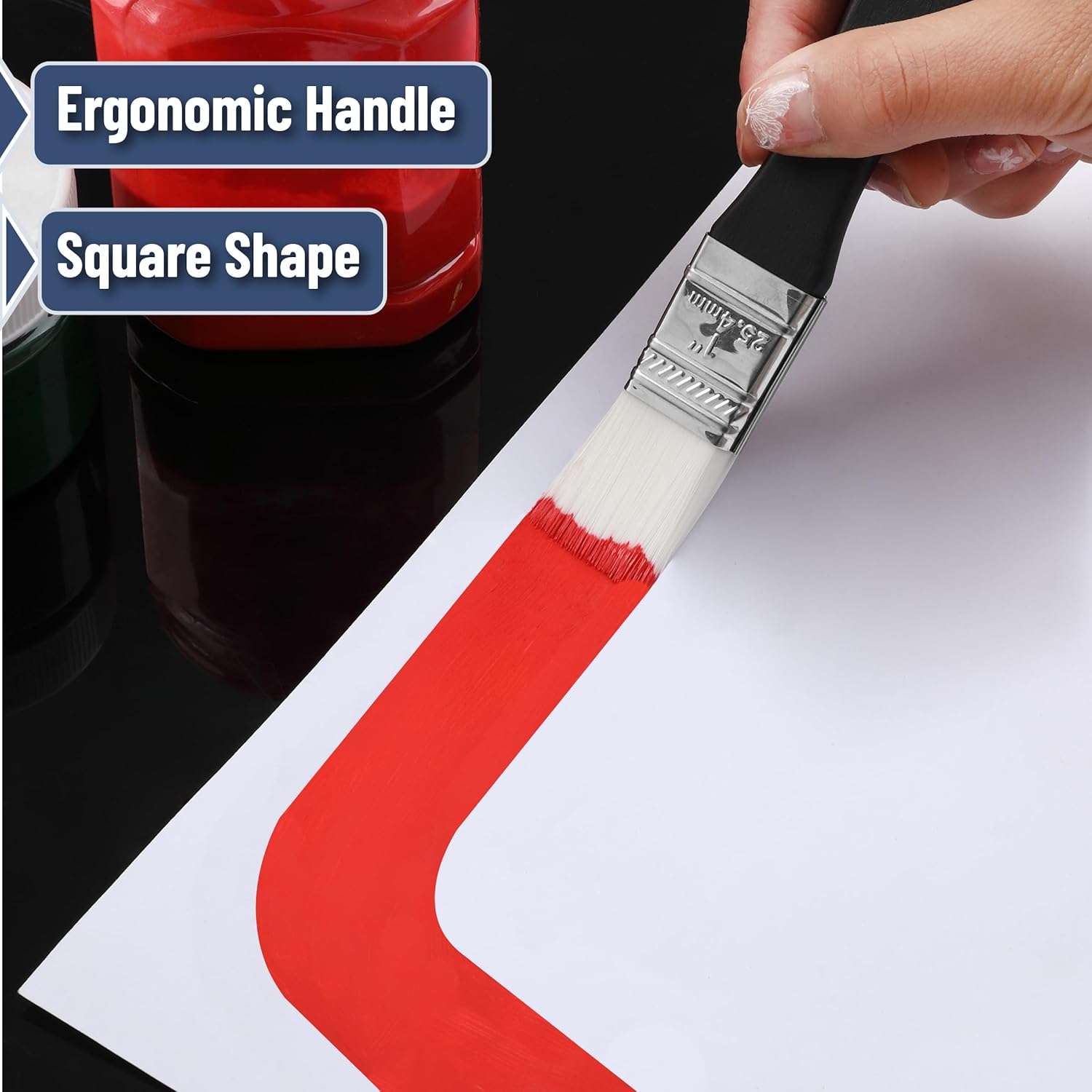 3-Pack Flat Paddle Paint Brush - Brush Bristle Set recensione e prezzo