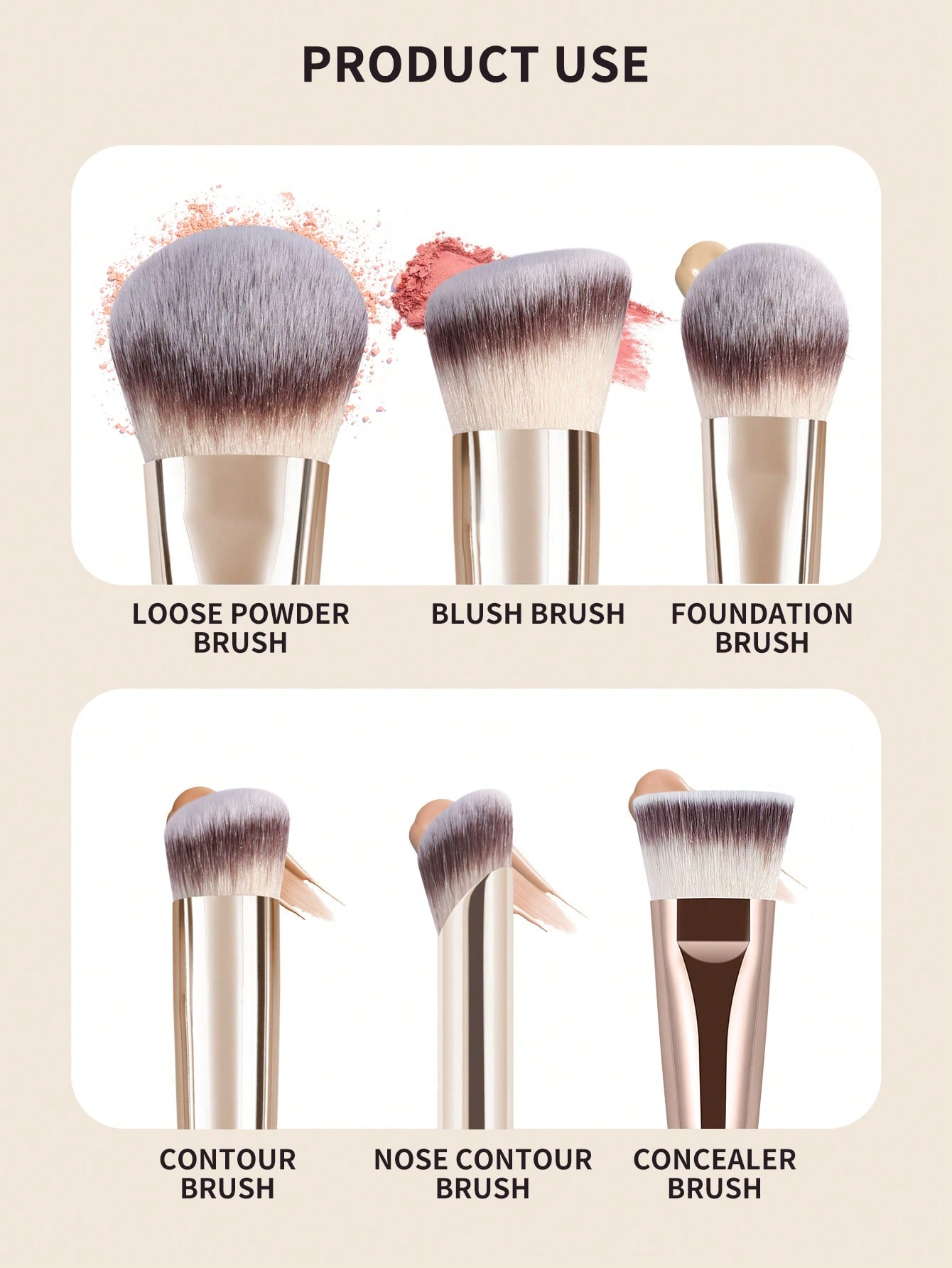 MAANGE 2/4/5pcs Professional M - Brush Bristle Set recensione e prezzo