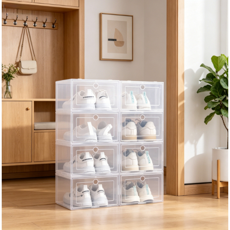 6pcs Transparent Stackable Sho - Shoe Box Display recensione e prezzo