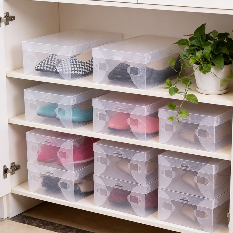 12 Piece Transparent Shoe Box  - Shoe Box Display recensione e prezzo