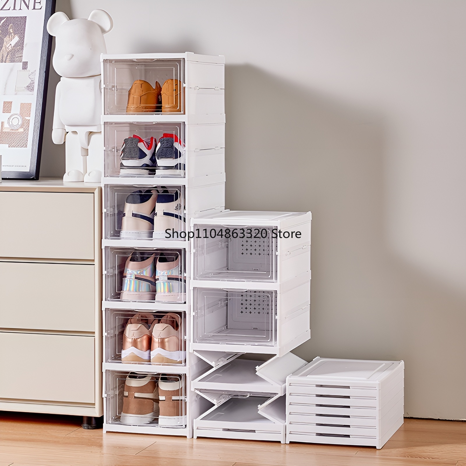 6 Layers Shoes Box Foldable Tr - Shoe Box Display recensione e prezzo