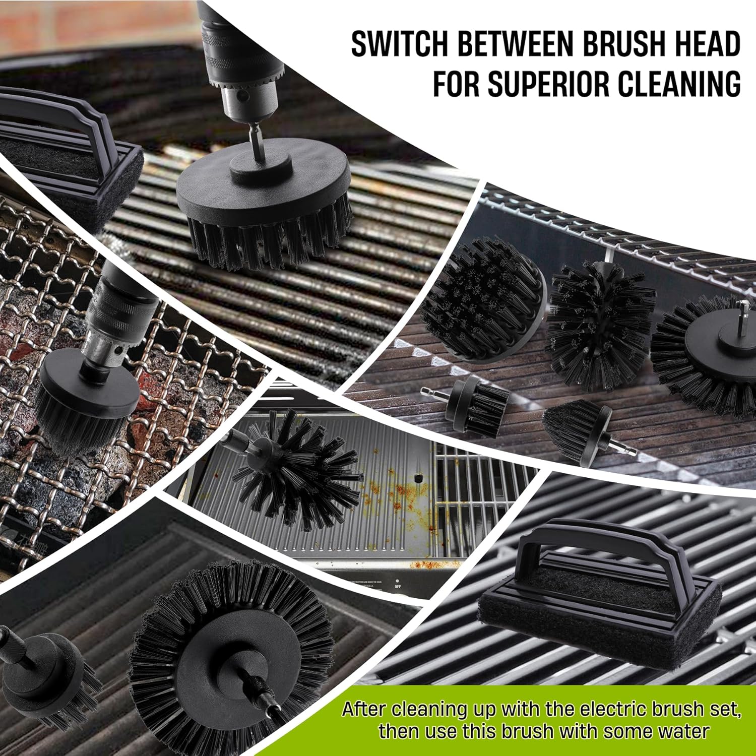 Drill Powered BBQ Grill Cleani - Brush Bristle Set recensione e prezzo