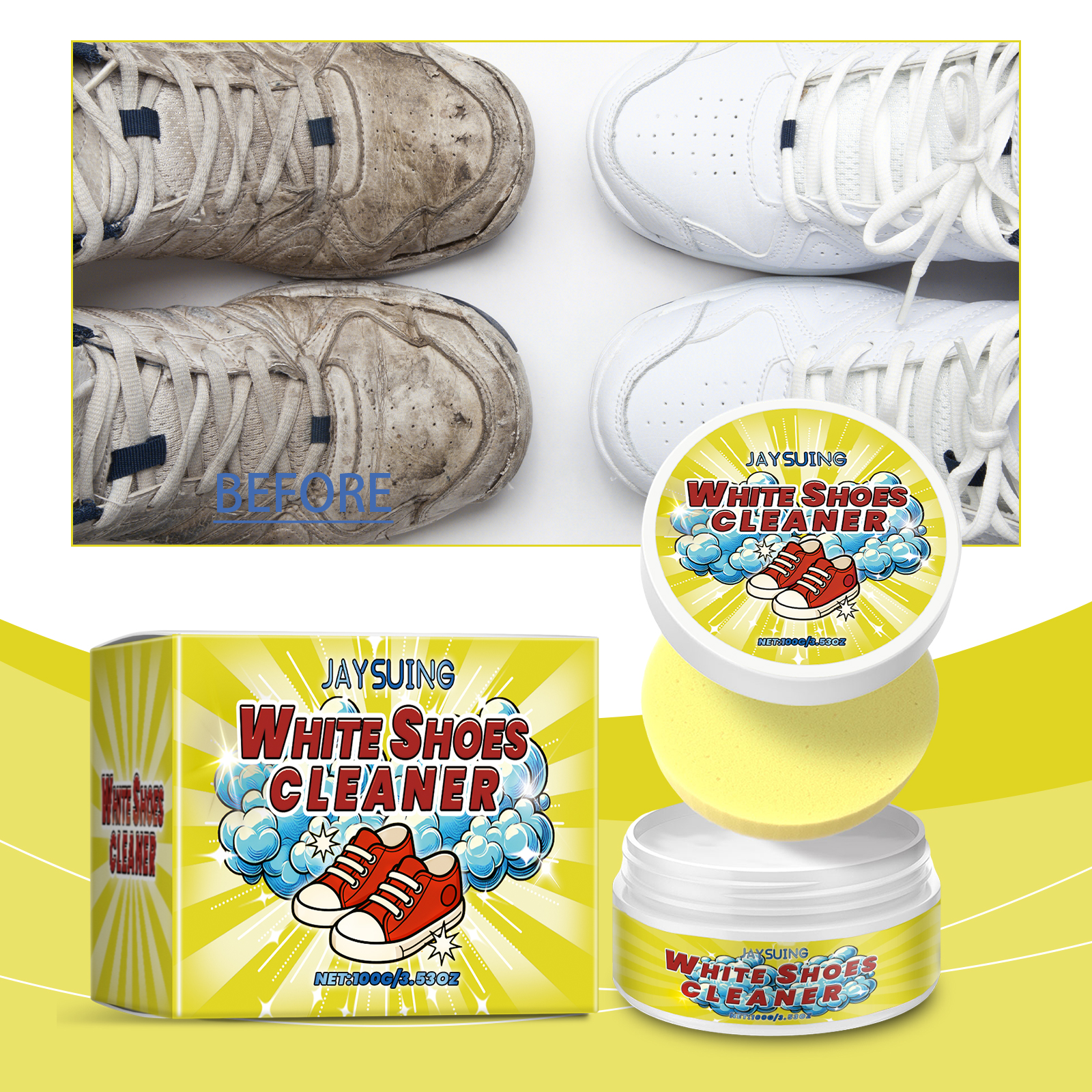 White Shoes Cleaning Cream Sta - Sneaker Care White recensione e prezzo