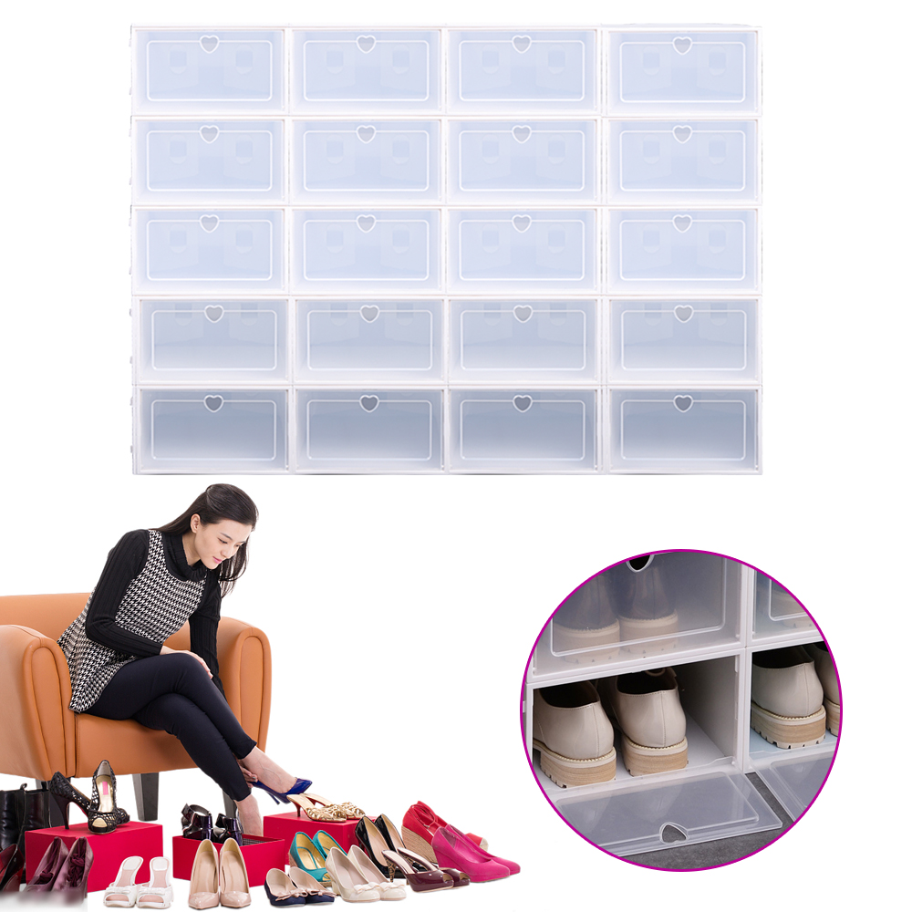 Plastic Fold Shoe Boxes Stacka - Shoe Box Display recensione e prezzo