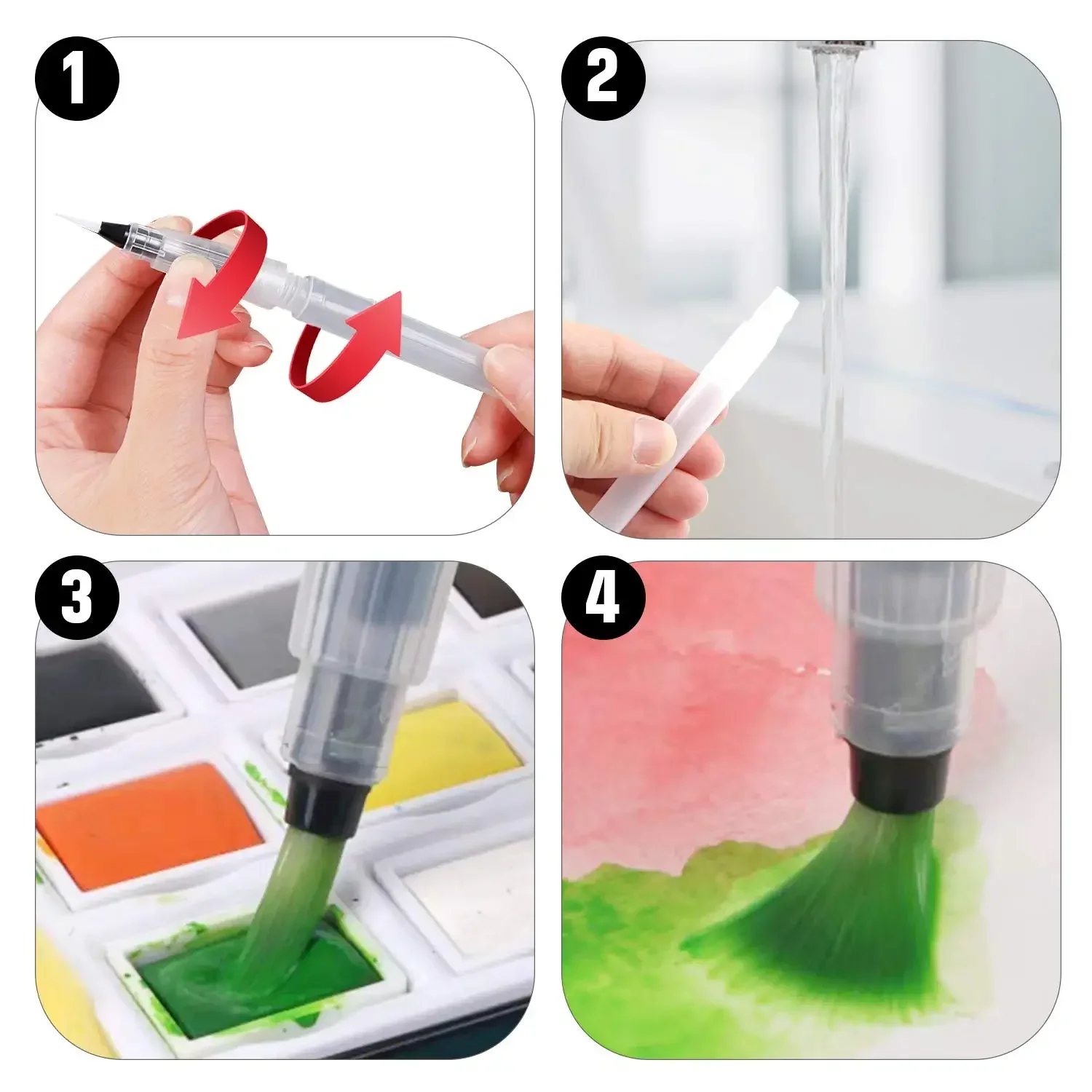 3/6 Piece Water Color Brush Pe - Midsole Marker Paint recensione e prezzo