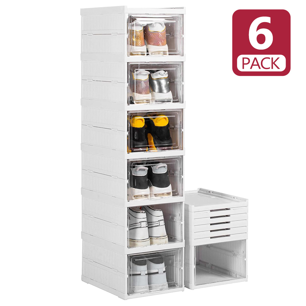 6-Tier Foldable Shoe Rack, Sho - Shoe Box Display recensione e prezzo