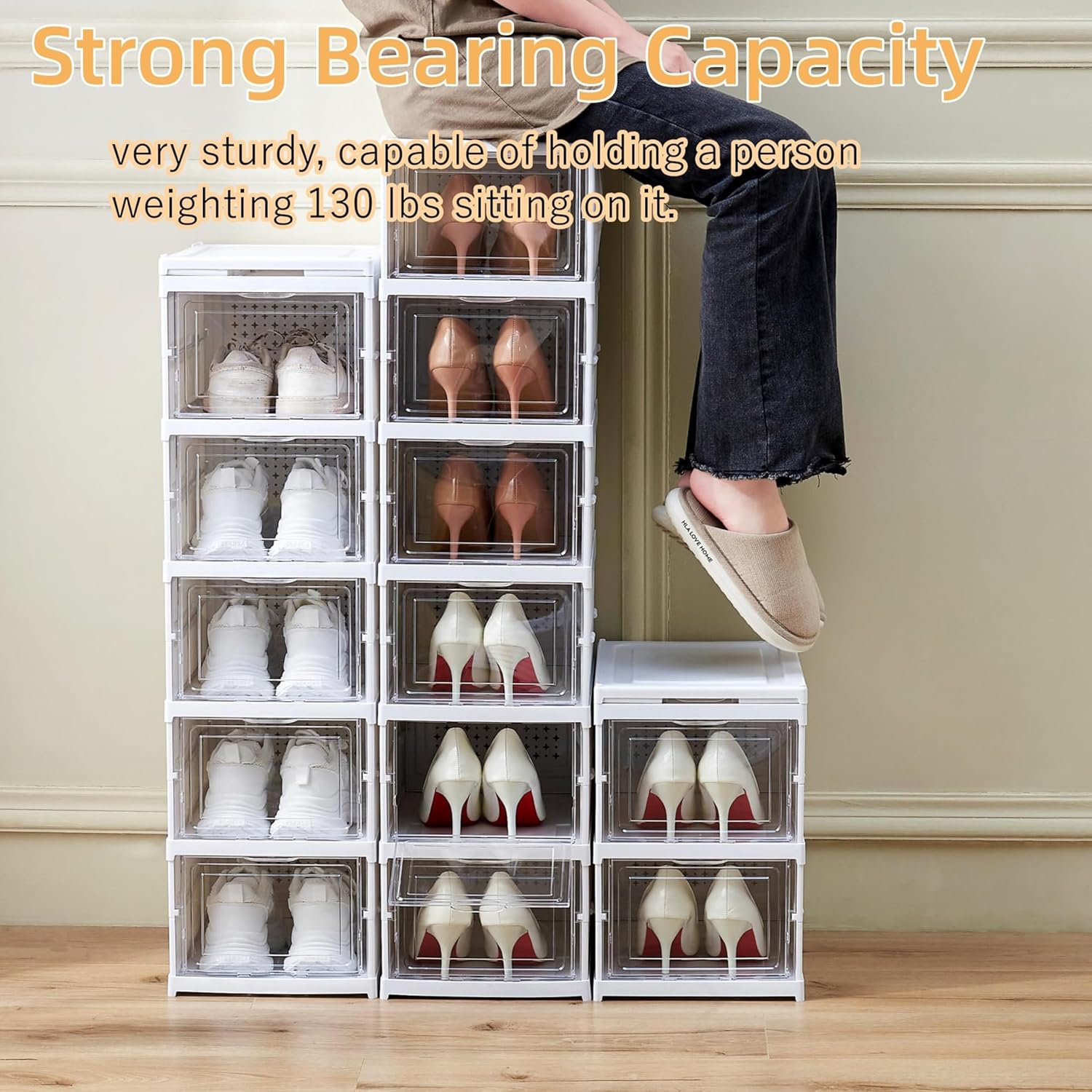 6-Tier Foldable Shoe Rack, Sho - Shoe Box Display recensione e prezzo