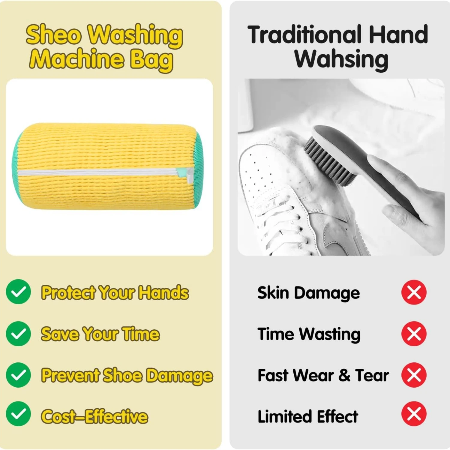 Durable Mesh Shoe Wash Bag wit - Sneaker Care Cleaning Kit recensione e prezzo