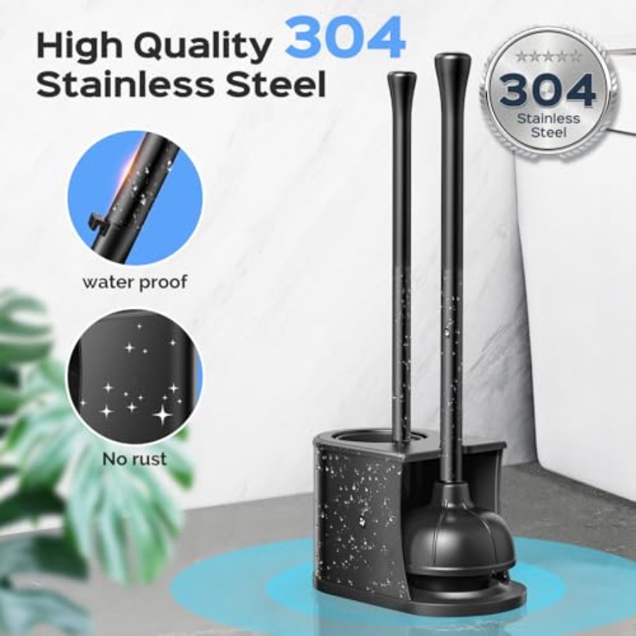 Toilet Plunger and Brush Set:  - Brush Bristle Set recensione e prezzo